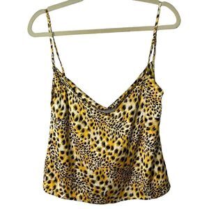 Urban Outfitters Eve Cowl Back V Neck Leopard Print Cami